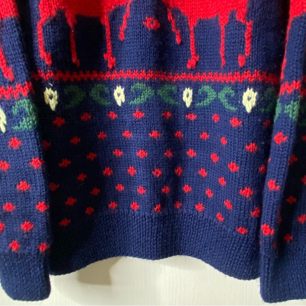 90s vtg GOKEYS Reindeer Sweater